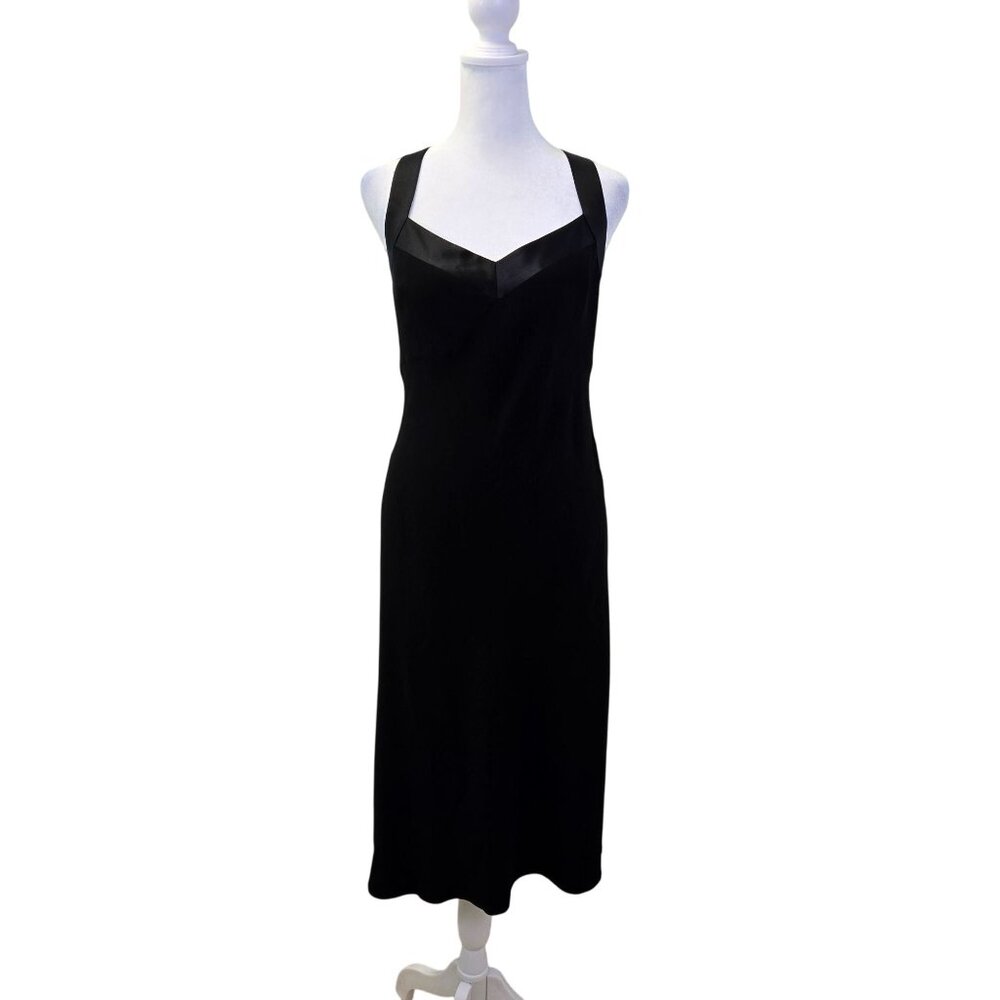 Lafayette 148 New York Fit & Flare Corset Back Midi Dress Size 6